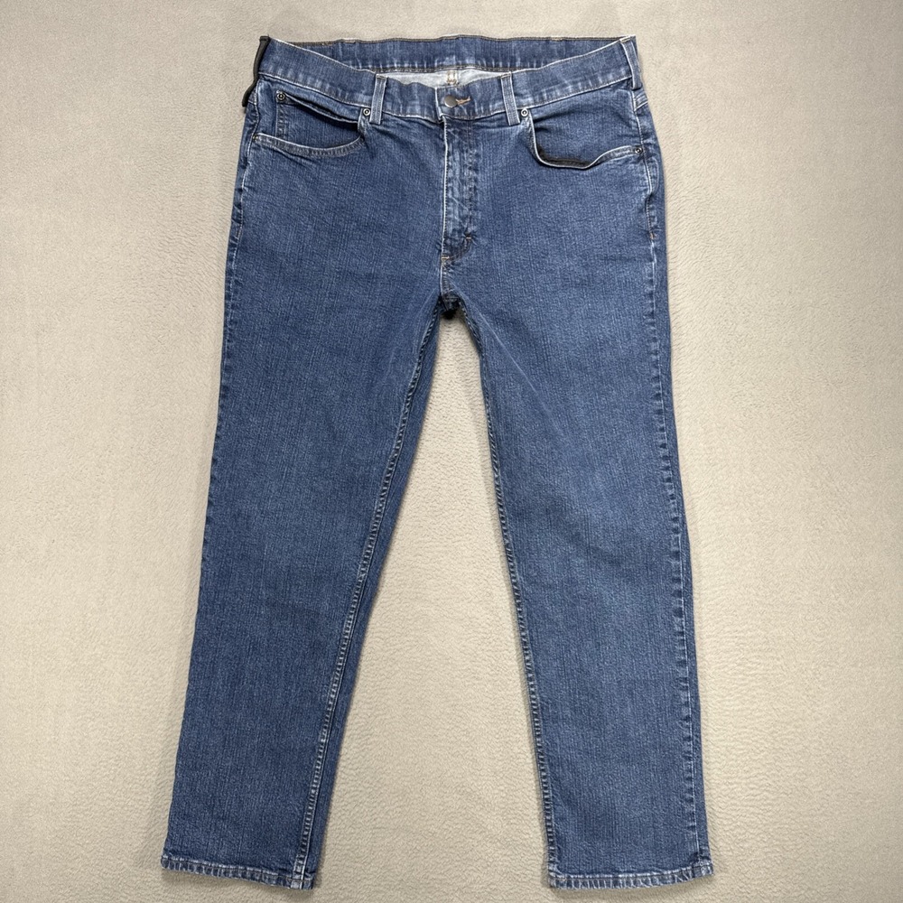 40 Grit by Duluth Trading Jeans Mens 36x30 (34x28) Blue Slim Fit Workwear Denim‎